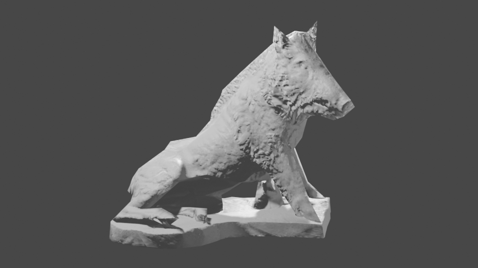 SEATED WILD BOAR (LOW POLY)  preview image 1